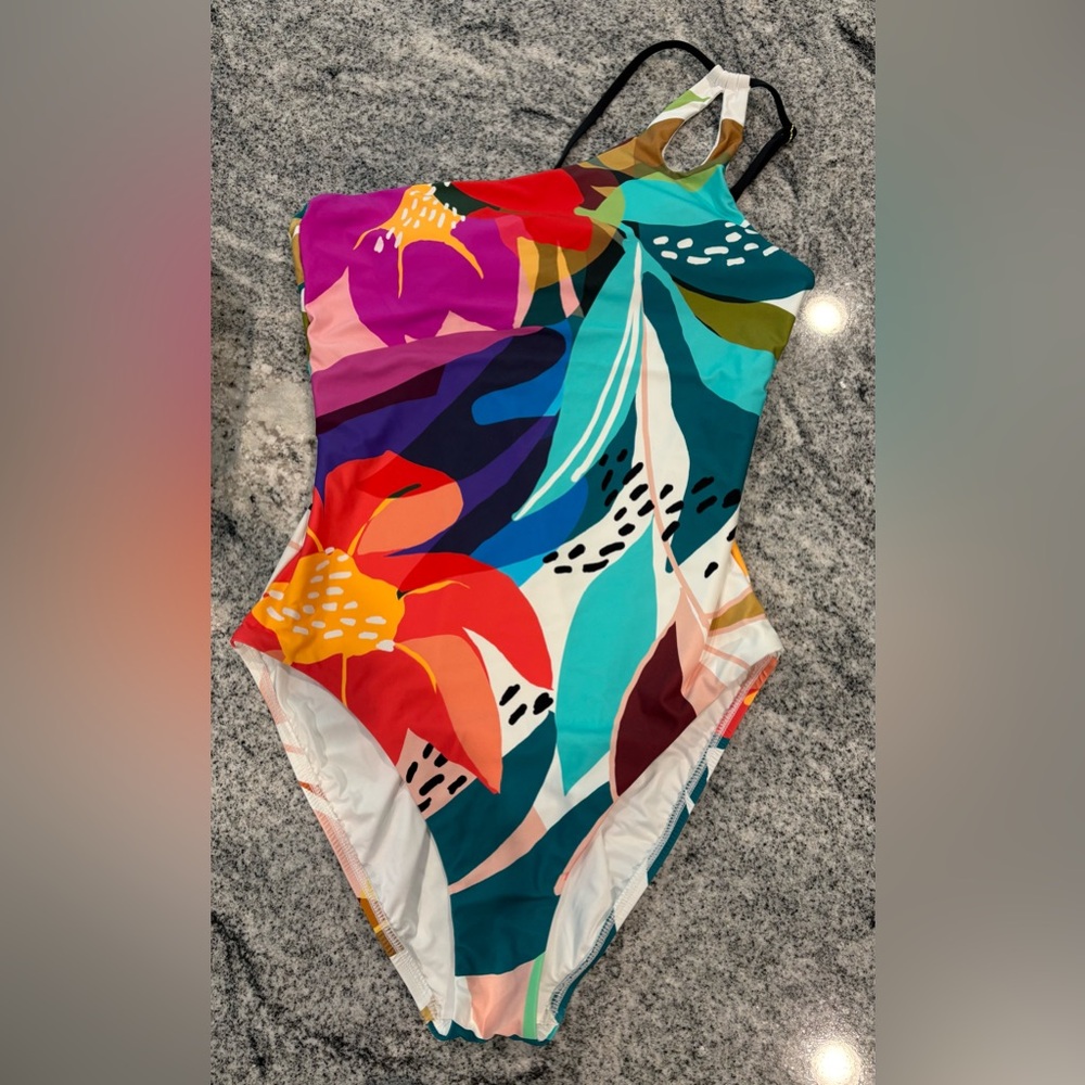 Colorful Women’s One-Shoulder Swimsuit